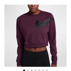 Nike swoosh cropped sweater